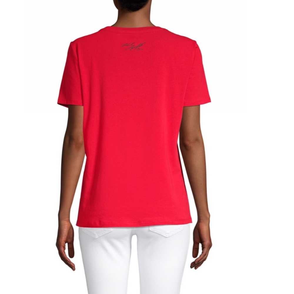 NEW* Karl Lagerfeld Paris Sequin Silhouette Tee - Picture 2 of 4